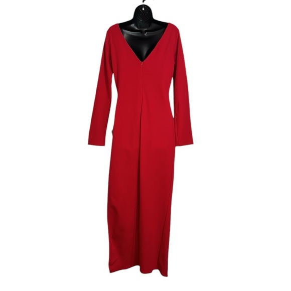 Lulus Dreaming About You Red Long Sleeve Maxi Dress Sz L - Picture 8 of 13
